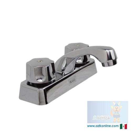 MEZCLADORA CROMADA 4" PARA LAVABO MODELO ITALIA RUGO 23-IE