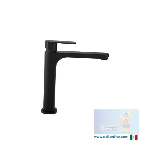 MEZCLADORA MONOMANDO ECOLOGICO ALTO NEGRO MATE PARA LAVABO DICA 4440.2