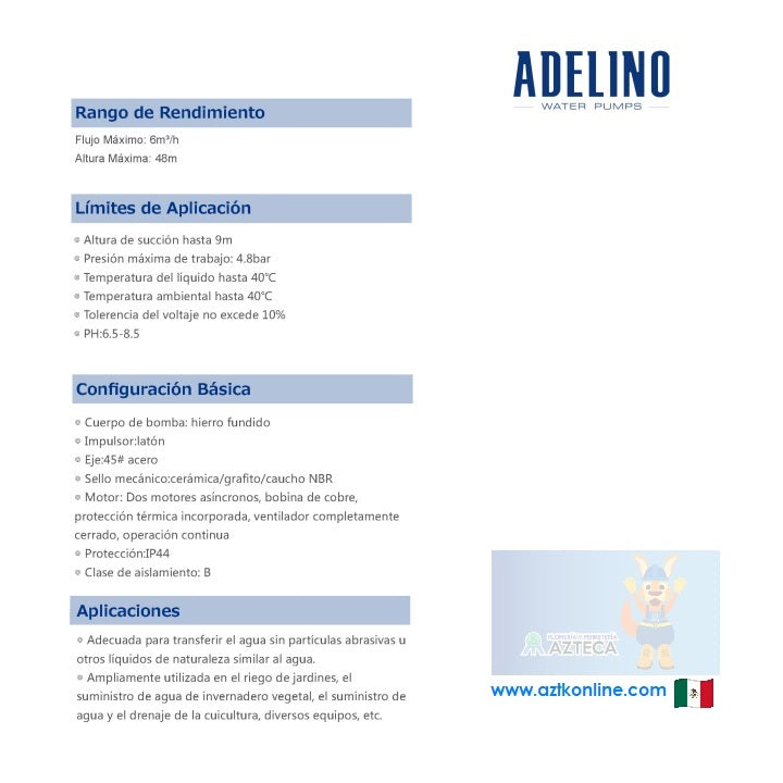 BOMBA JET ADELINO 1"