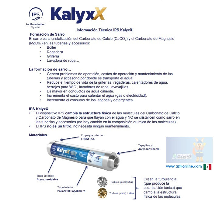 DISPOSITIVO ELIMINADOR DE SARRO IPS KALXX 1"