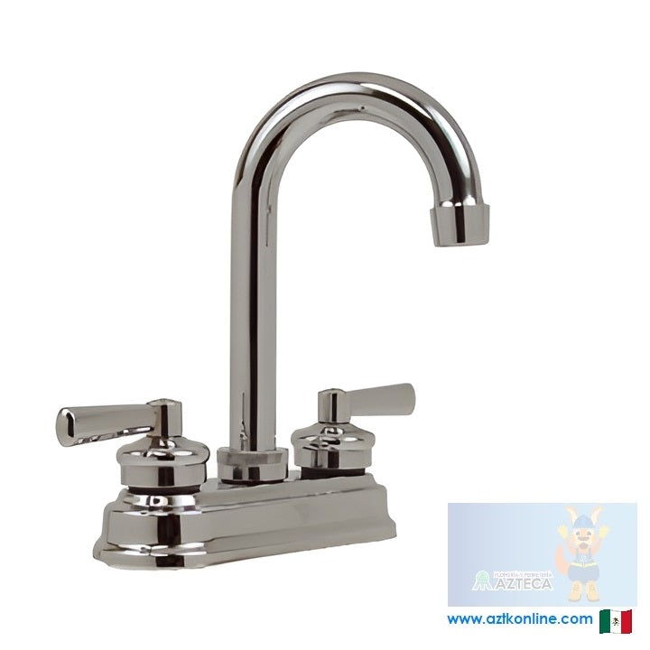 MEZCLADORA 4 PULGADAS CROMADA PARA LAVABO RUGO 24-BP